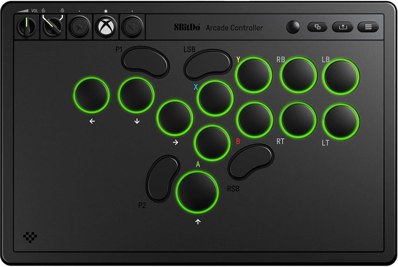 Безжичен контролер 8BitDo - Arcade, черен (Xbox One/Series X/PC) | JAR Computers Безжичен контролер 8BitDo - Arcade, черен (Xbox One/Series X/PC)