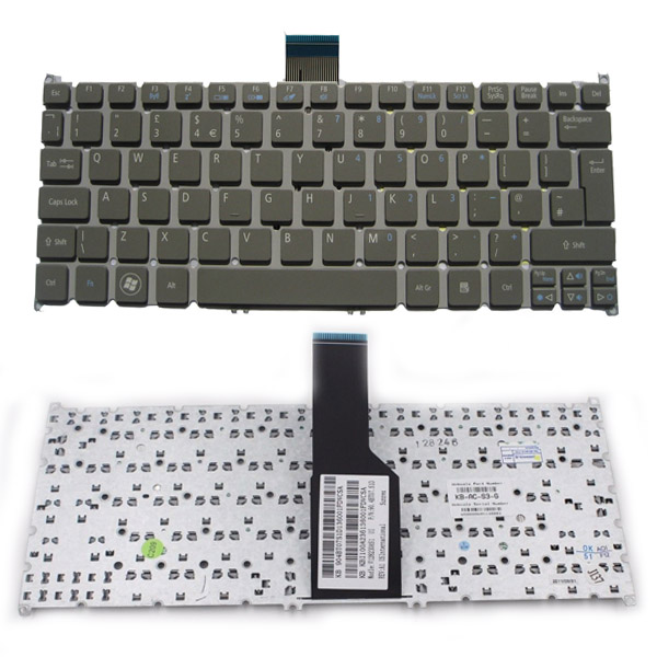 Клавиатура за лаптоп Acer Aspire S3-951 Without Frame Gray US/UK | JAR Computers Клавиатура за лаптоп Acer Aspire S3-951 Without Frame Gray US/UK