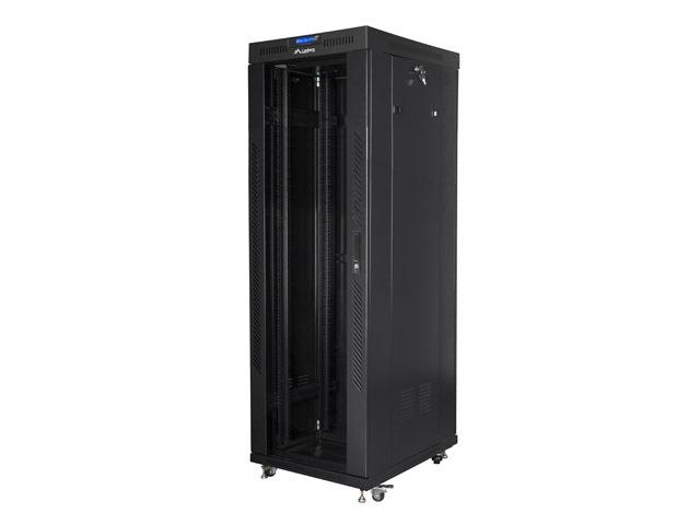 Lanberg rack cabinet 19" free-standing 37U/600x800 (flat pack) with glass door lcd black v2