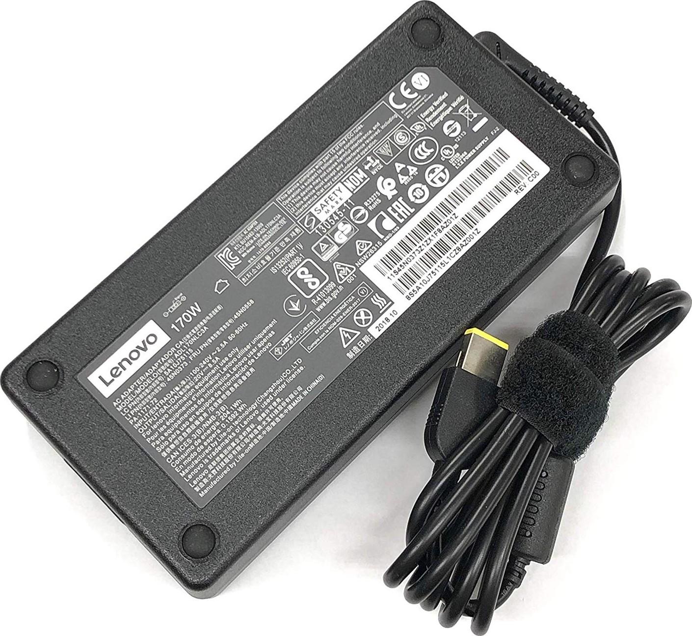 Оригинално Зарядно за лаптоп (Original Laptop Adapter) Lenovo - 20V / 8.5A / 170W - (Square Tip)