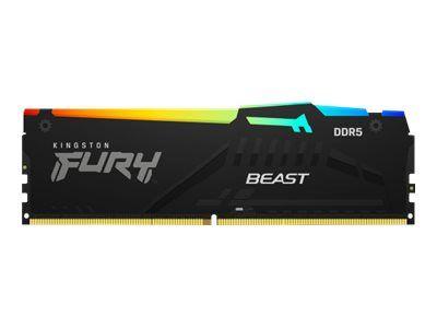Памет за настолен компютър Kingston FURY Beast RGB - DDR5 - module - 16 GB - DIMM 288-pin - 5200 MHz / PC5-41600 - unbuffered | JAR Computers Памет за настолен компютър Kingston FURY Beast RGB - DDR5 - module - 16 GB - DIMM 288-pin - 5200 MHz / PC5-41600 - unbuffered
