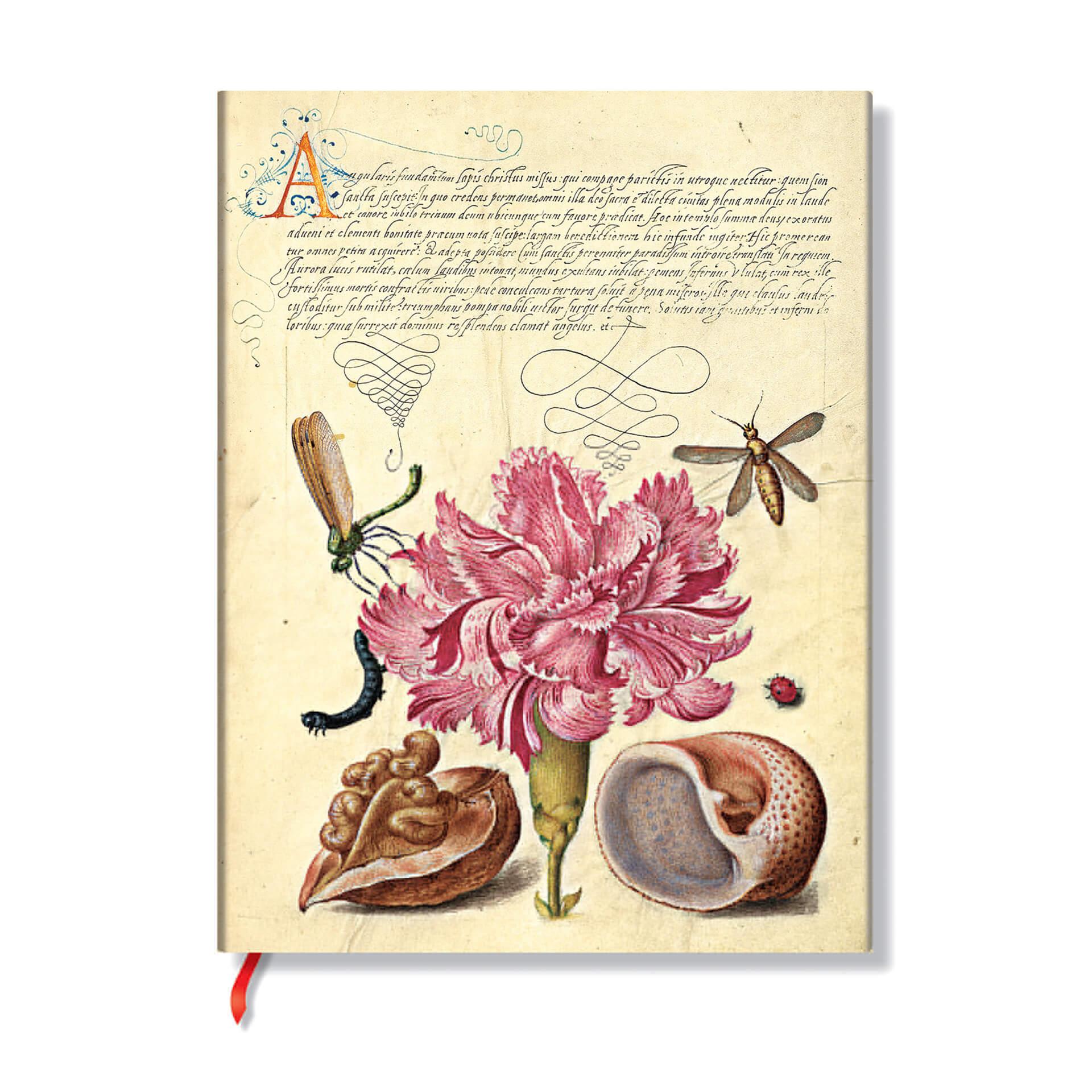 Paperblanks Тефтер Pink Carnation, Ultra, широки редове, мека корица, 88 листа