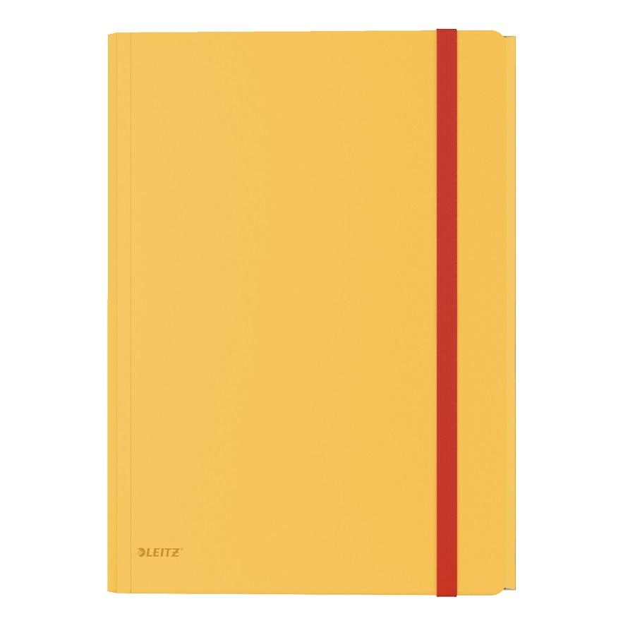 Папка с ластик и 3 капака LEITZ Cosy, A4, РР, с разширение и джоб, жълта | JAR Computers Папка с ластик и 3 капака LEITZ Cosy, A4, РР, с разширение и джоб, жълта