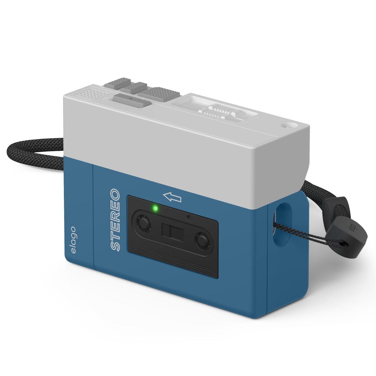 Силиконов калъф за Apple AirPods Pro 2 - Elago Cassette Player Case (син) | JAR Computers Силиконов калъф за Apple AirPods Pro 2 - Elago Cassette Player Case (син)