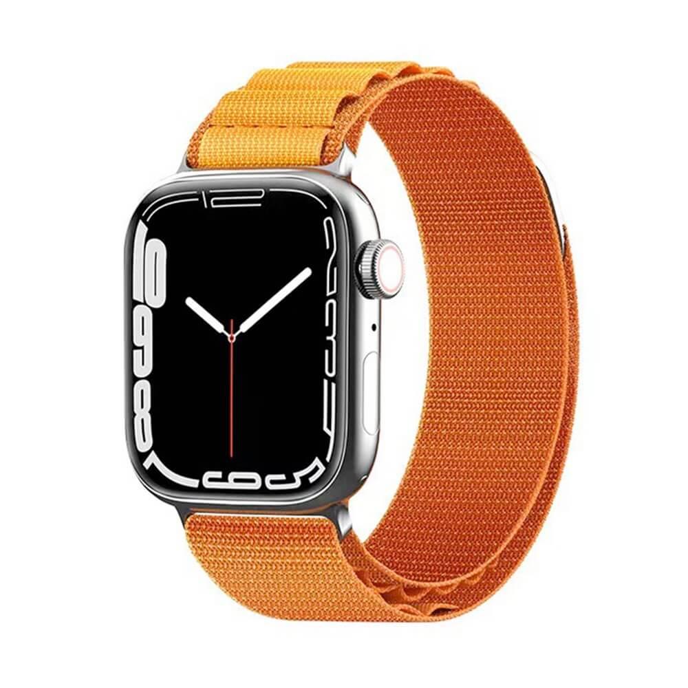 Текстилна каишка за Apple Watch 42мм, 44мм, 45мм, 46мм, Ultra, Ultra 2 49мм - Techsuit Nylon Watch Band W037 (оранжев) | JAR Computers Текстилна каишка за Apple Watch 42мм, 44мм, 45мм, 46мм, Ultra, Ultra 2 49мм - Techsuit Nylon Watch Band W037 (оранжев)