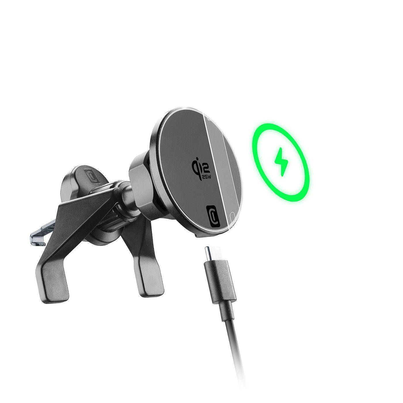 Безжична магнитна стойка за кола 2в1 с MagSafe Qi2 25W