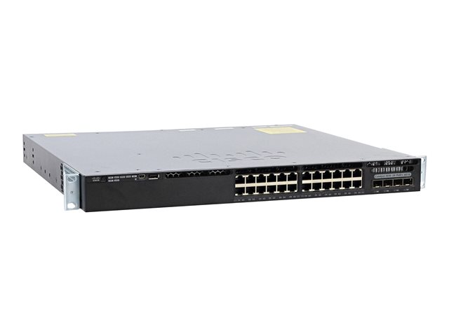 CISCO Cat 3650 24 Port PoE 4x1G Uplink IP Base