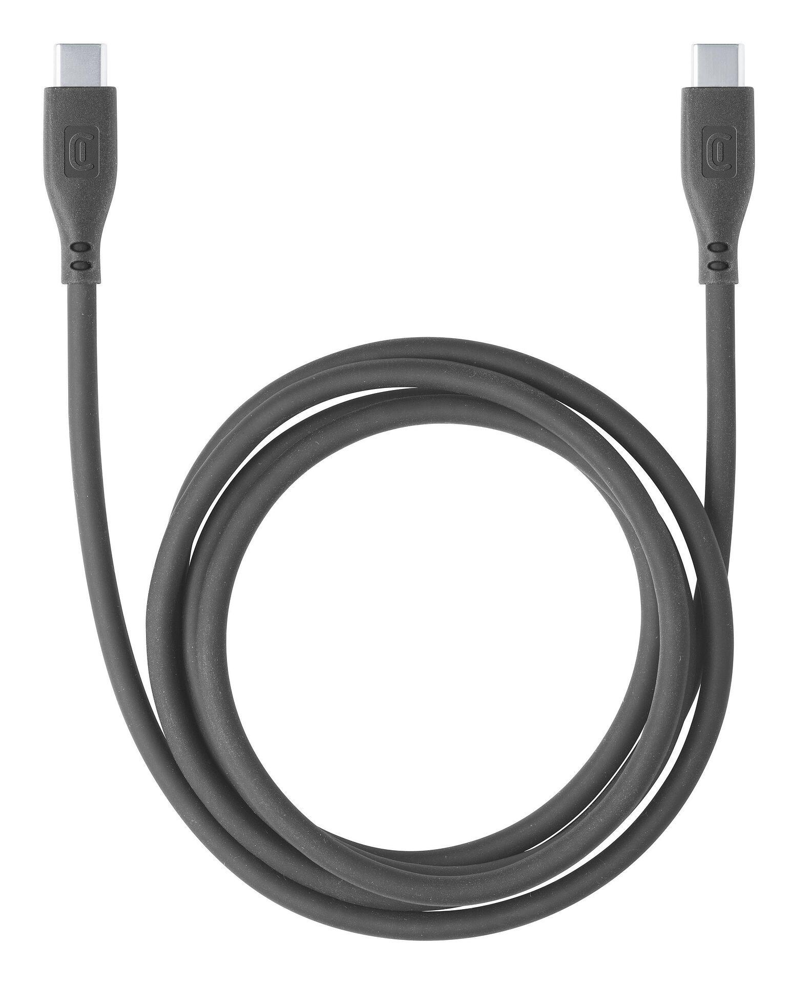 Кабел данни Soft USB-C към USB-C 1.2 м, Черен
