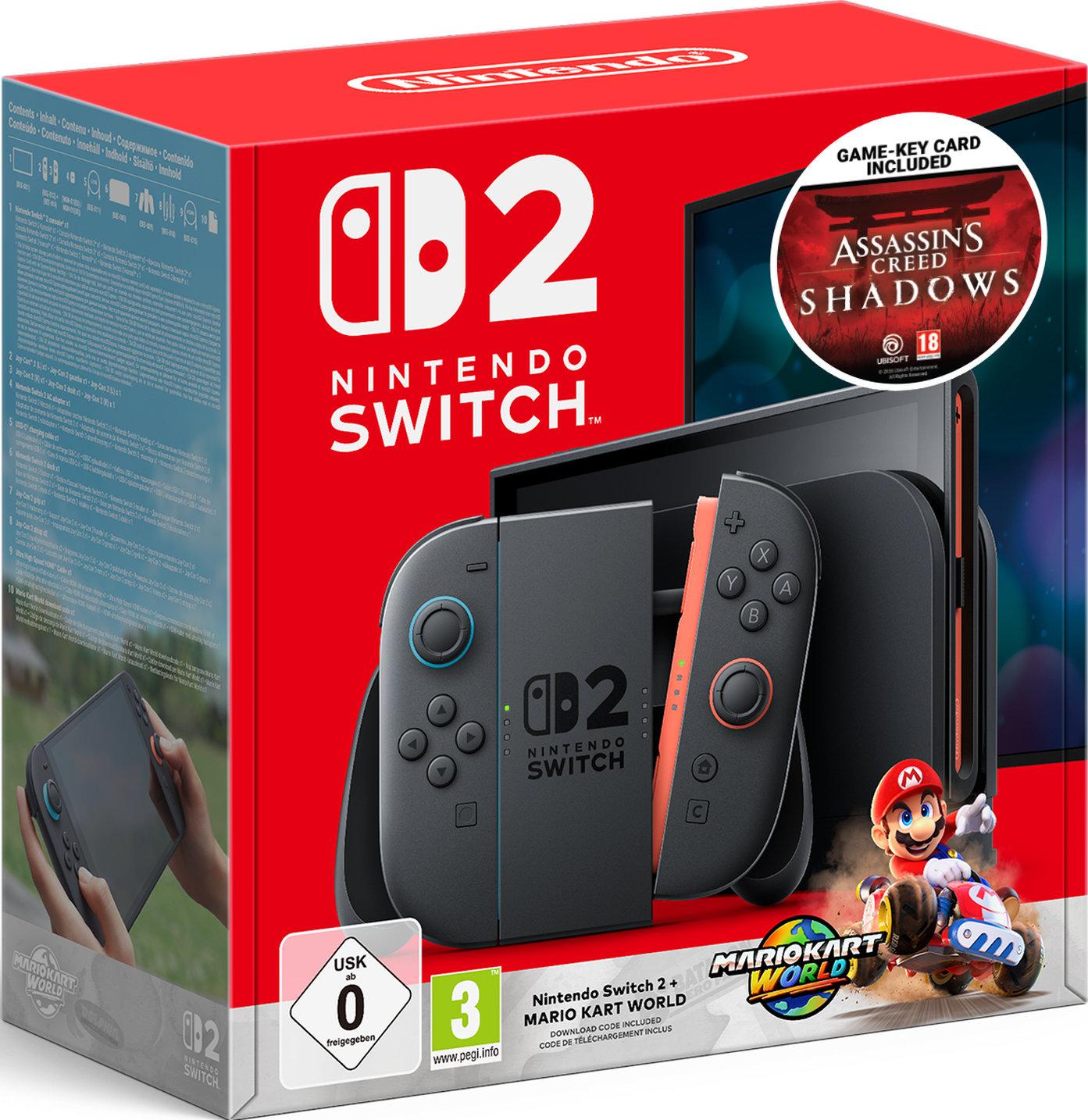 Конзола Nintendo Switch 2 Mario Kart World + Assassin's Creed Shadows Bundle