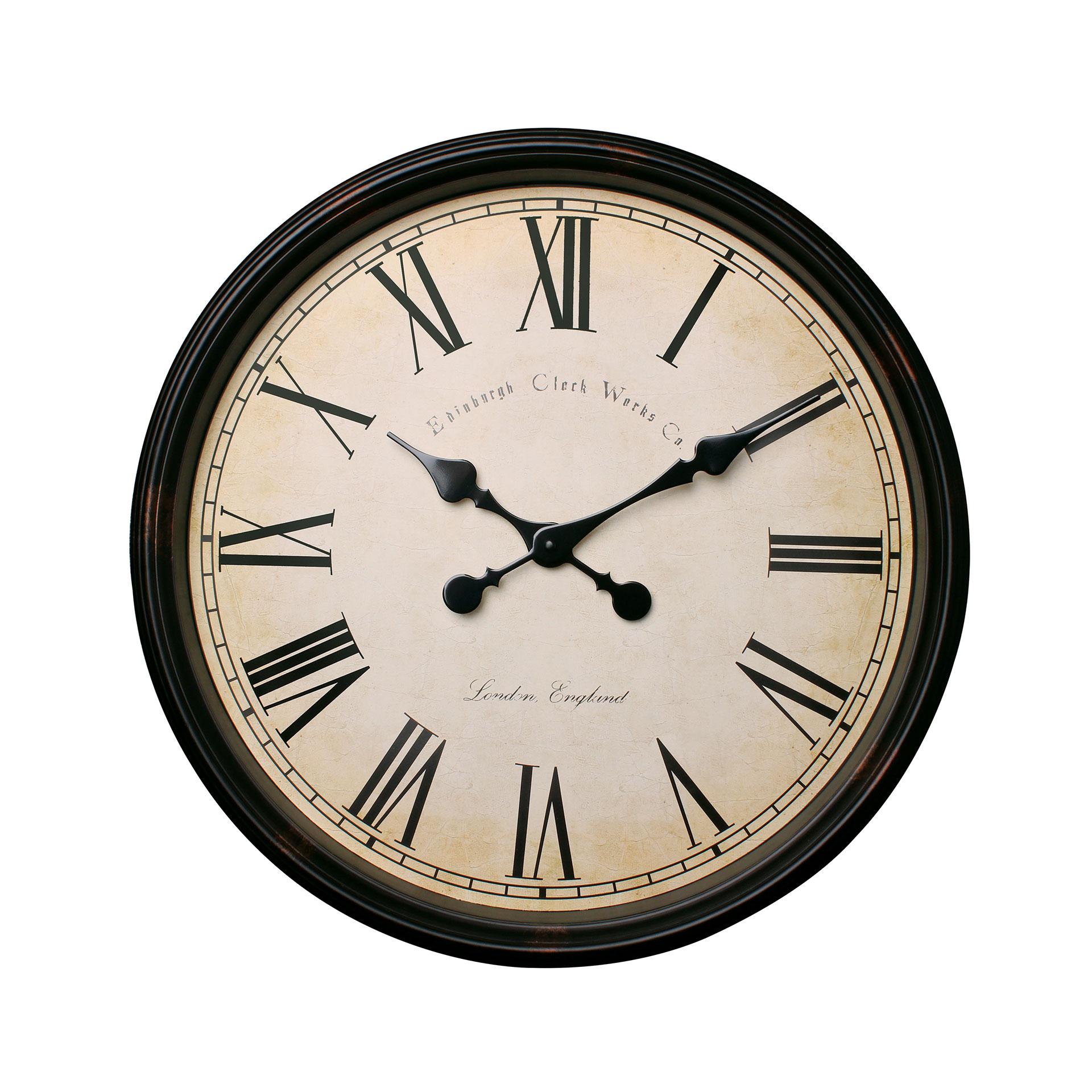 Splendid Стенен часовник Vintage, диаметър 50 cm, кафяв