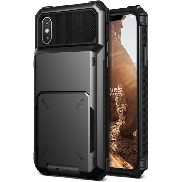 Висок клас хибриден удароустойчив кейс с място за кр. карти за iPhone XS, iPhone X - Verus Damda Folder Case (черен) | JAR Computers Висок клас хибриден удароустойчив кейс с място за кр. карти за iPhone XS, iPhone X - Verus Damda Folder Case (черен)