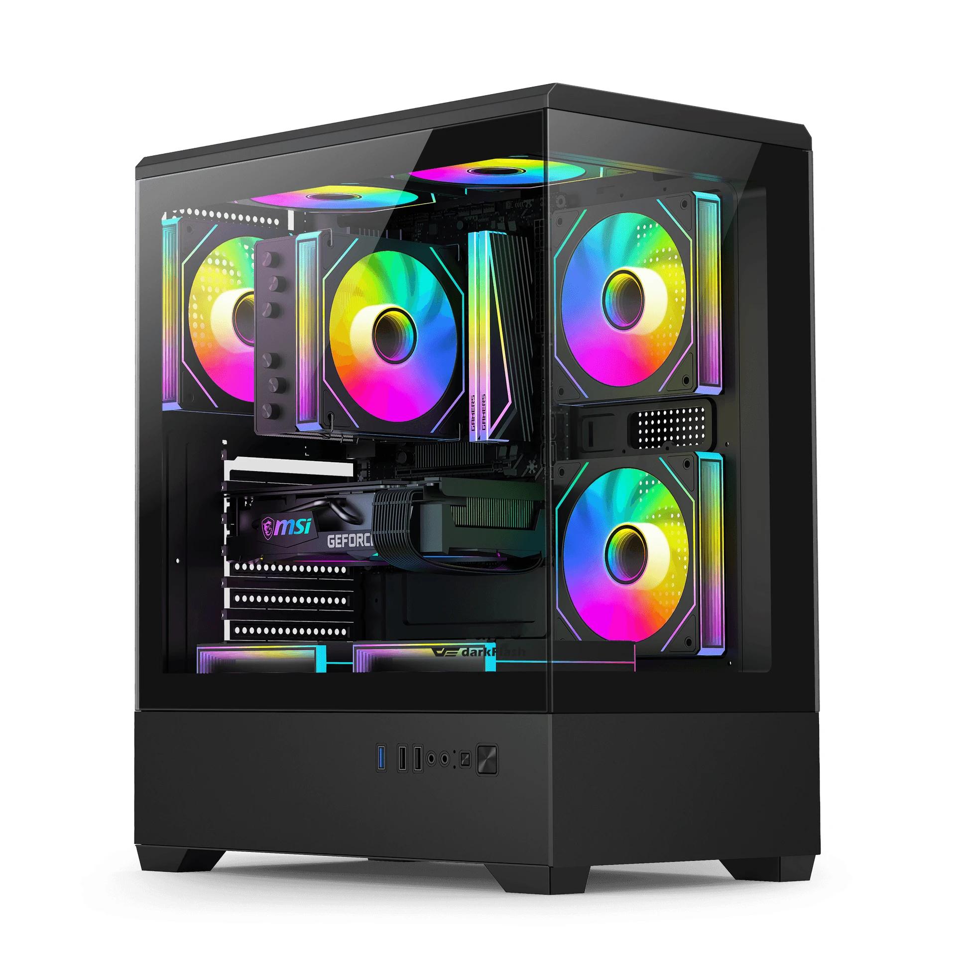 Aigo кутия Case ATX - C365 Black - 3 x 120 mm A-RGB fans included | JAR Computers Aigo кутия Case ATX - C365 Black - 3 x 120 mm A-RGB fans included