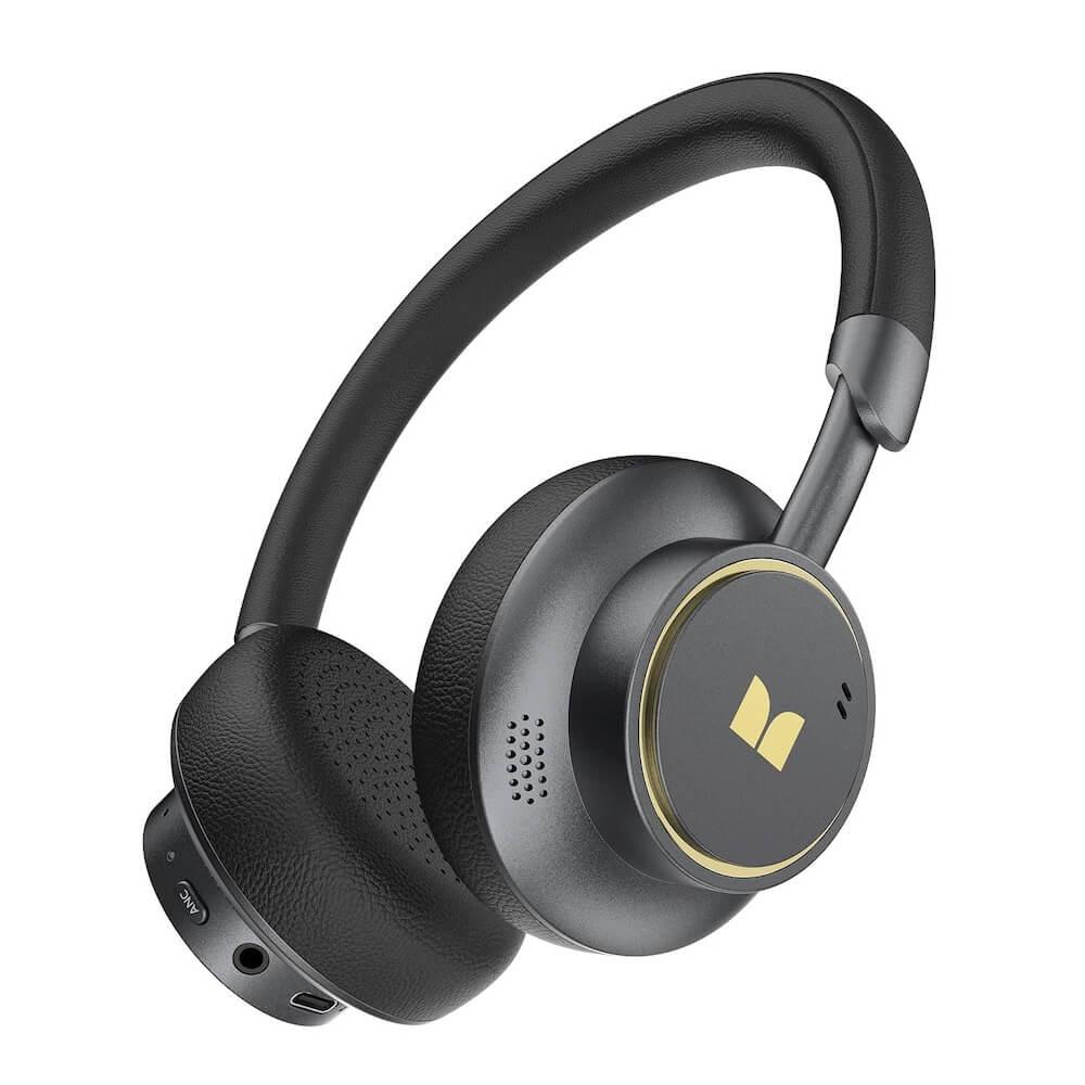 Безжични Bluetooth слушалки с активно заглушаване на околния шум - Monster N-Tune Mini 02 Active Noise Cancelling On-Ear Wireless Headphones (черен) | JAR Computers Безжични Bluetooth слушалки с активно заглушаване на околния шум - Monster N-Tune Mini 02 Active Noise Cancelling On-Ear Wireless Headphones (черен)