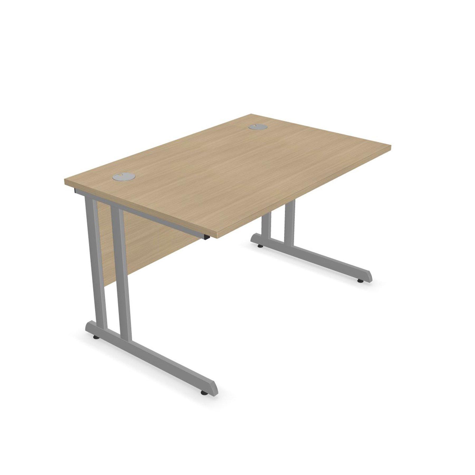 Бюро Narbutas Optima C, 1200 x 800, 720 mm, ПДЧ 25 mm, метални крака, избелен дъб