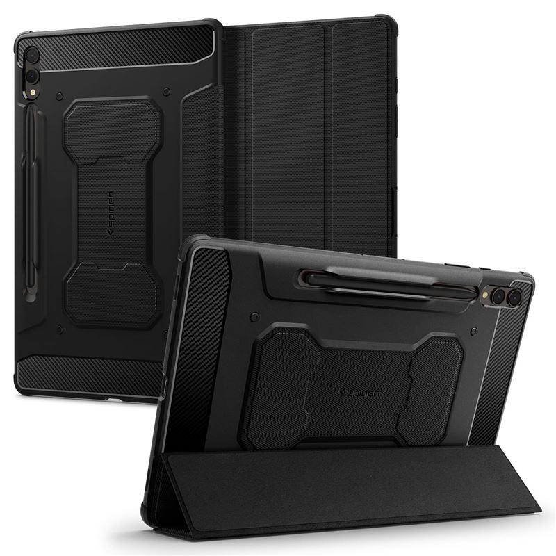 Хибриден удароустойчив кейс с поставка за Samsung Galaxy Tab S9 Plus - Spigen Rugged Armor Pro Case (черен) | JAR Computers Хибриден удароустойчив кейс с поставка за Samsung Galaxy Tab S9 Plus - Spigen Rugged Armor Pro Case (черен)