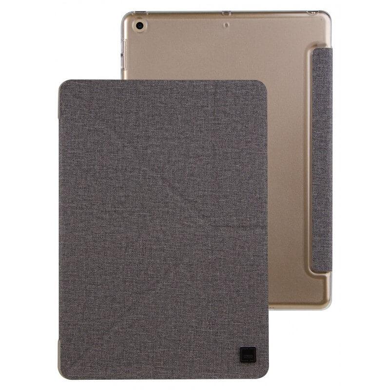 Кожен кейс и поставка за iPad 6 (2018), iPad 5 (2017) - Uniq Yorker Kanvas Case (сив) | JAR Computers Кожен кейс и поставка за iPad 6 (2018), iPad 5 (2017) - Uniq Yorker Kanvas Case (сив)
