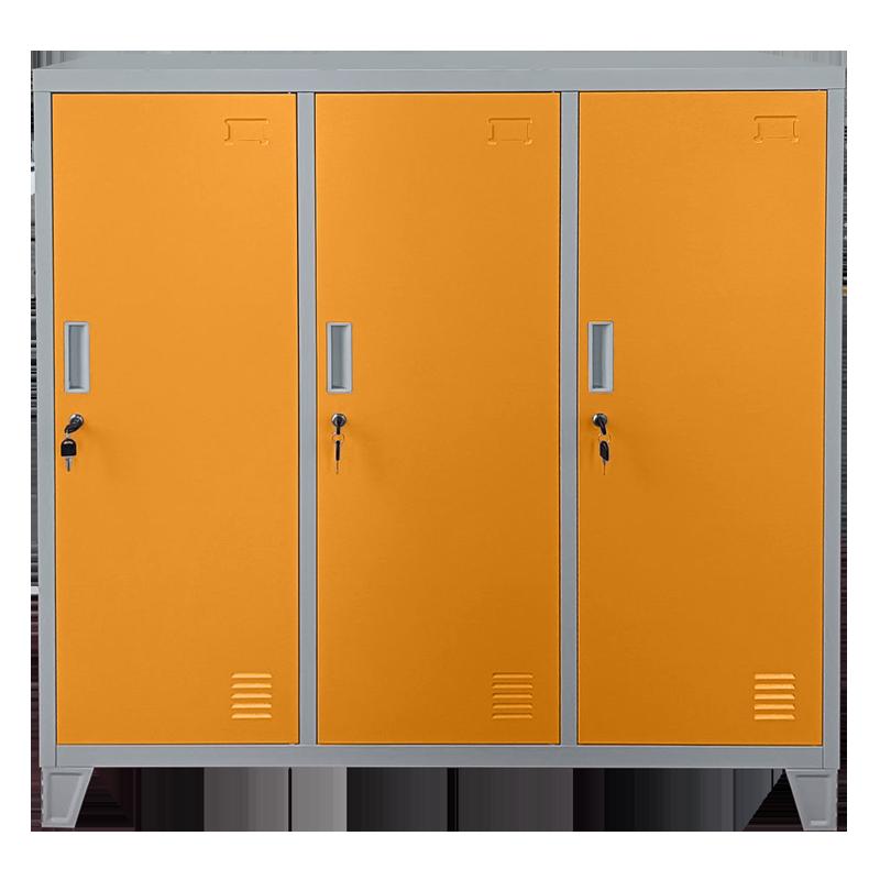 Метален шкаф Carmen CR-1603 E JZ - сив-оранжев