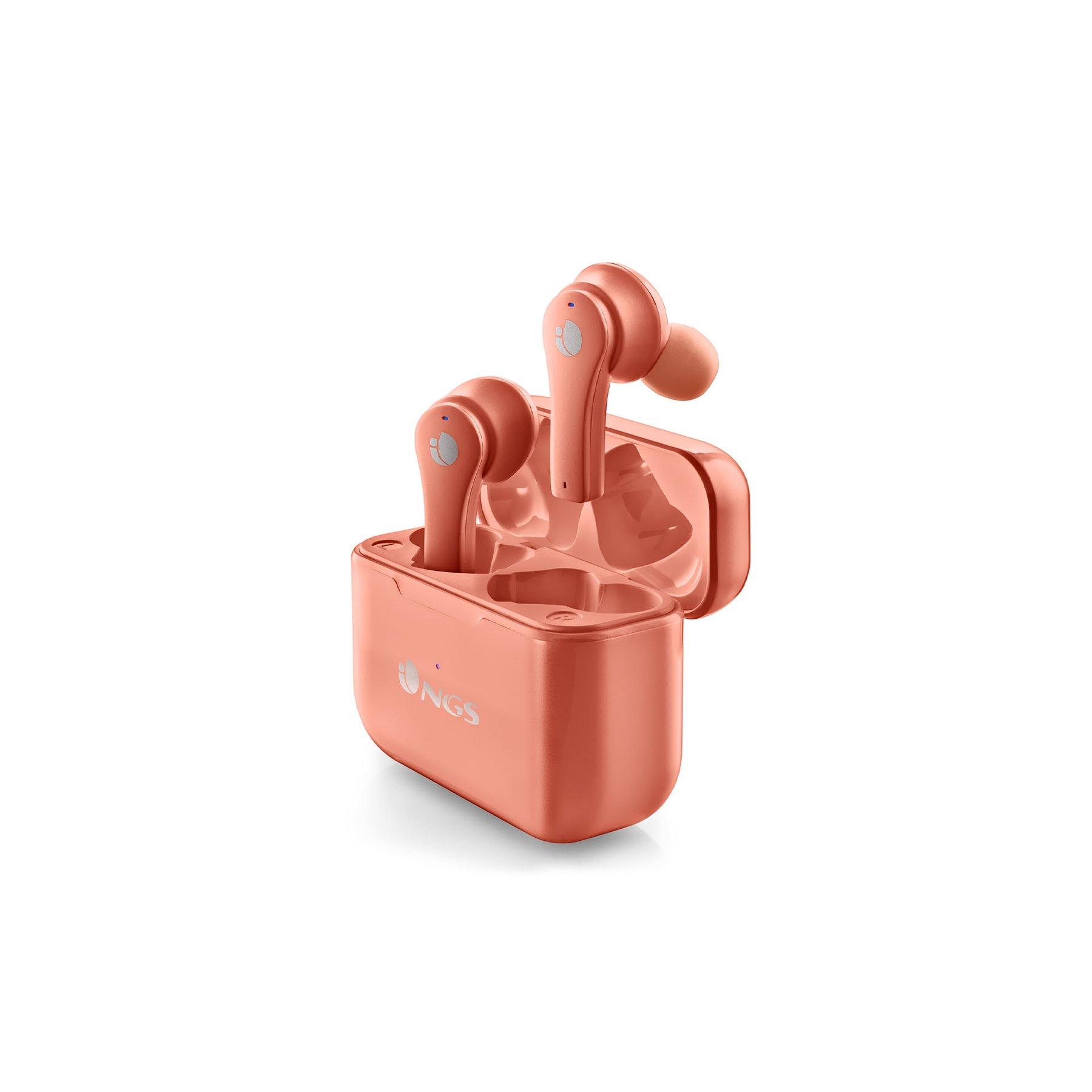 NGS Слушалки Artica Bloom, с Bluetooth, със зареждащ кейс, корал | JAR Computers NGS Слушалки Artica Bloom, с Bluetooth, със зареждащ кейс, корал