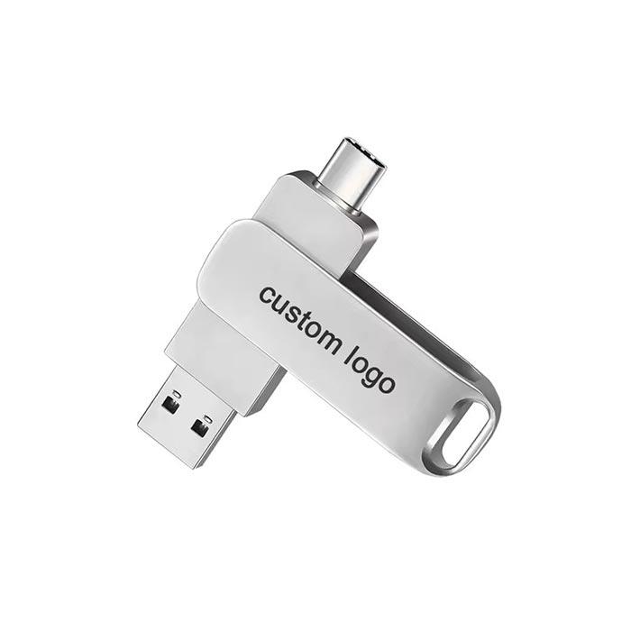 Office 1 USB флаш памет Premium, 32 GB, USB 2.0, USB Type A, USB Type C, сребриста