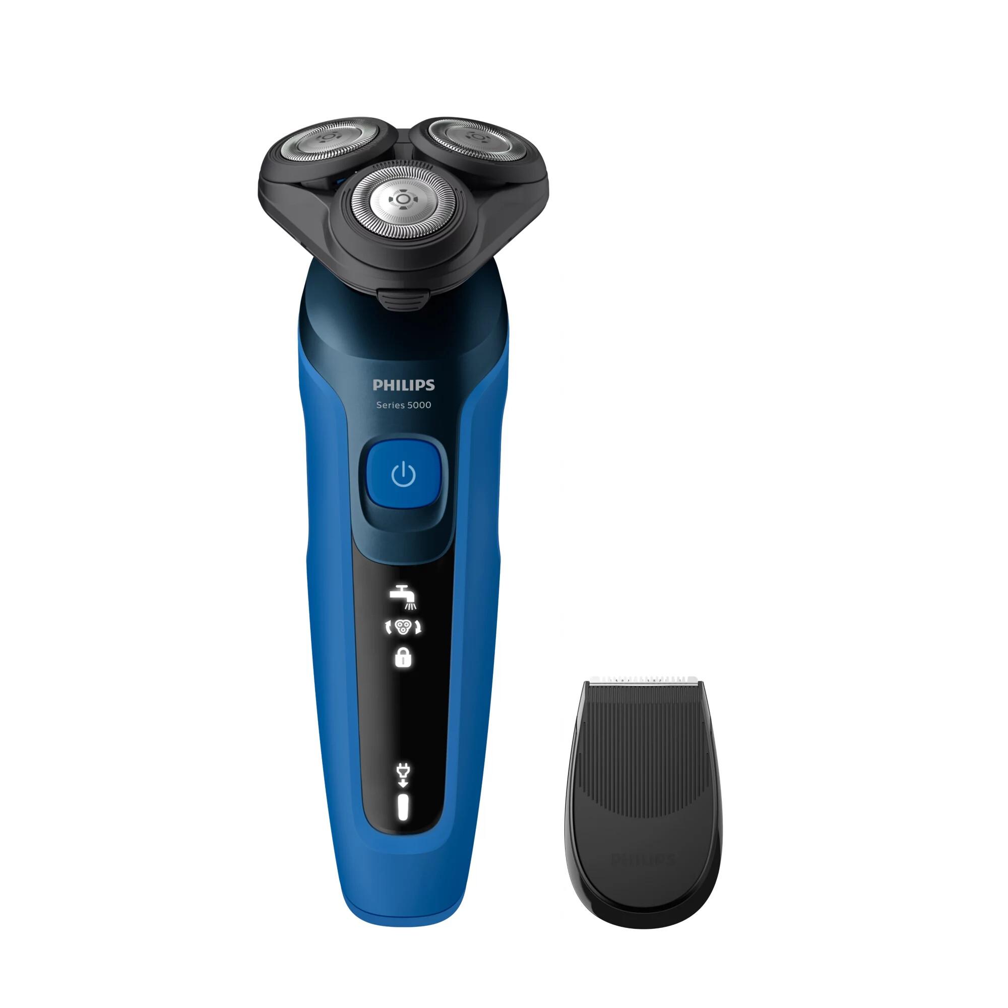 Philips SHAVER Series 5000 S5466/17 мъжка самобръсначка Въртяща се самобръсначка Тример Черен, Син | JAR Computers Philips SHAVER Series 5000 S5466/17 мъжка самобръсначка Въртяща се самобръсначка Тример Черен, Син