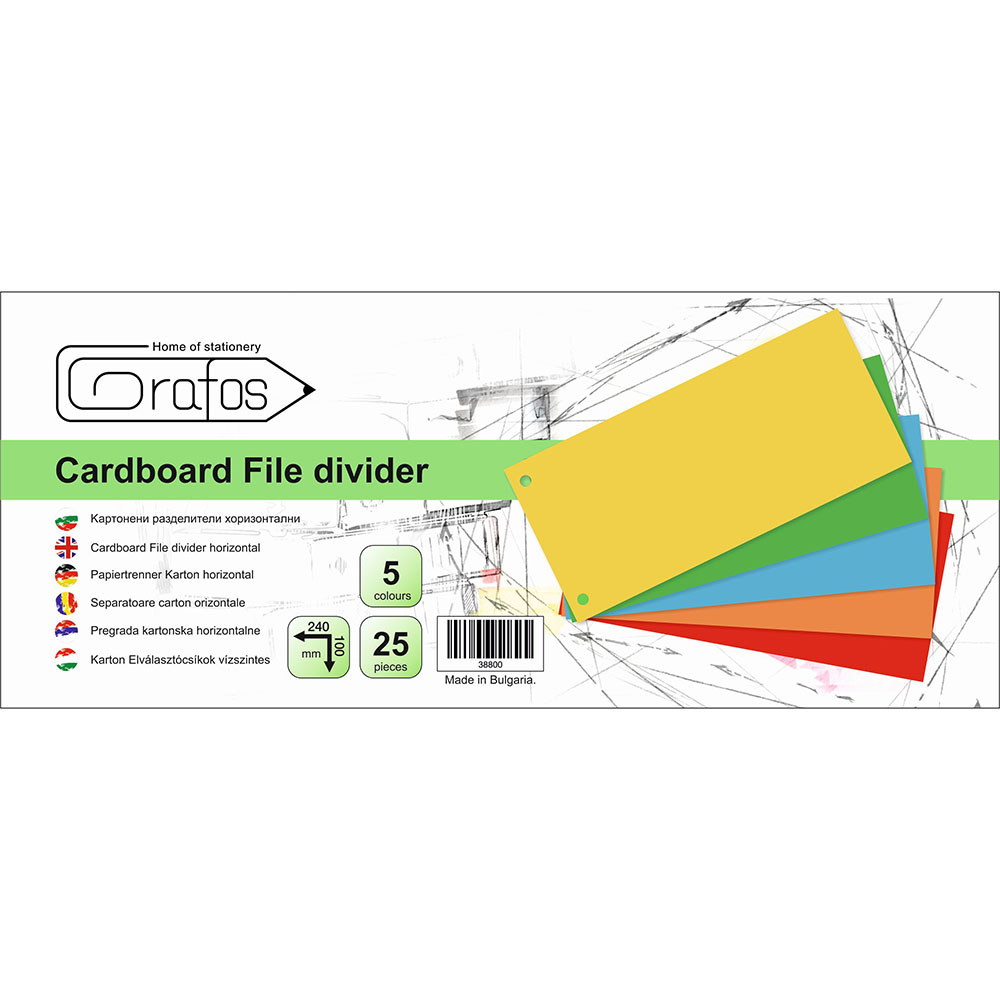Разделител карт. Grafos хор.асорти оп.25