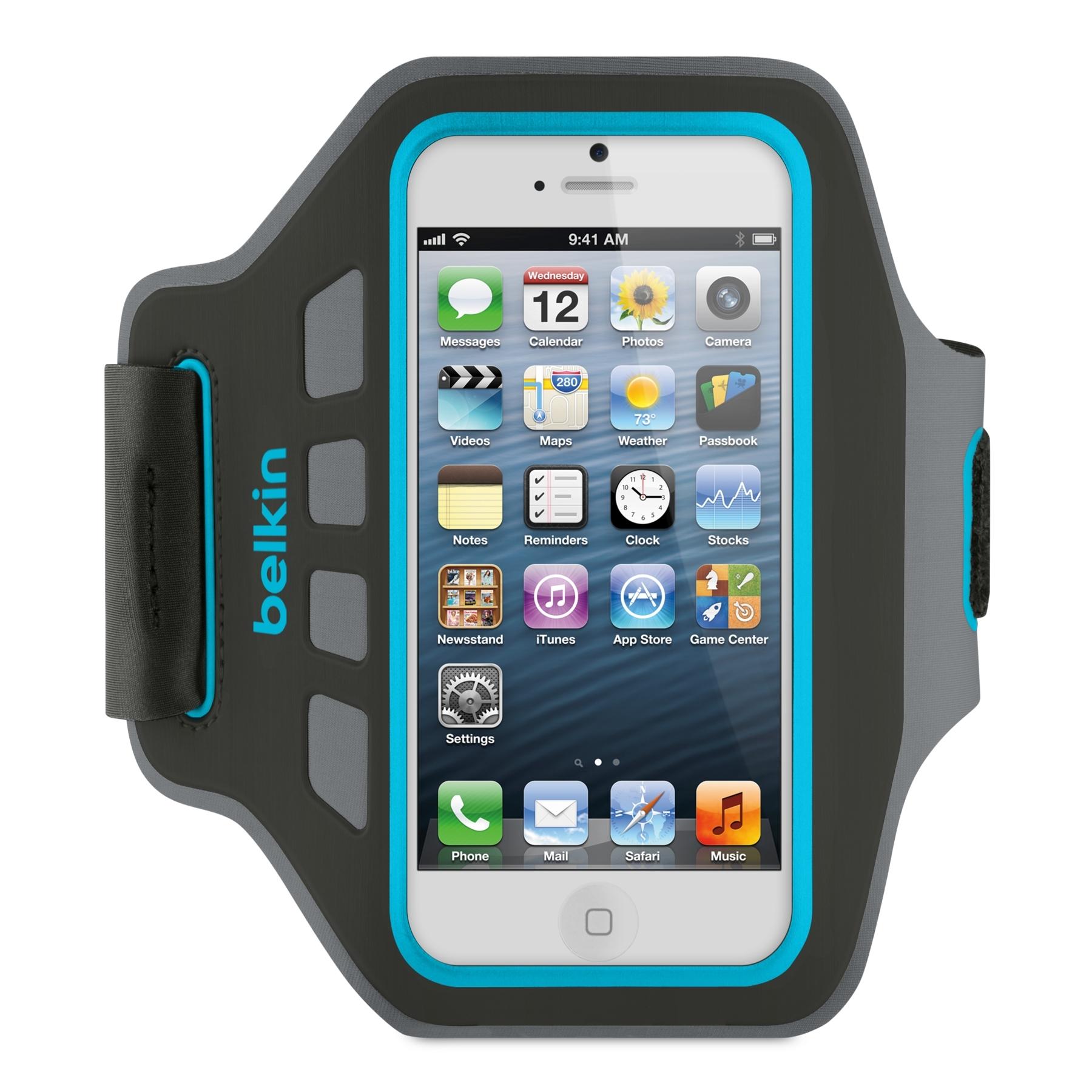 Спортен калъф за ръката за iPhone 5, iPhone 5S, iPhone SE - Belkin EaseFit Armband (сив-син) | JAR Computers Спортен калъф за ръката за iPhone 5, iPhone 5S, iPhone SE - Belkin EaseFit Armband (сив-син)