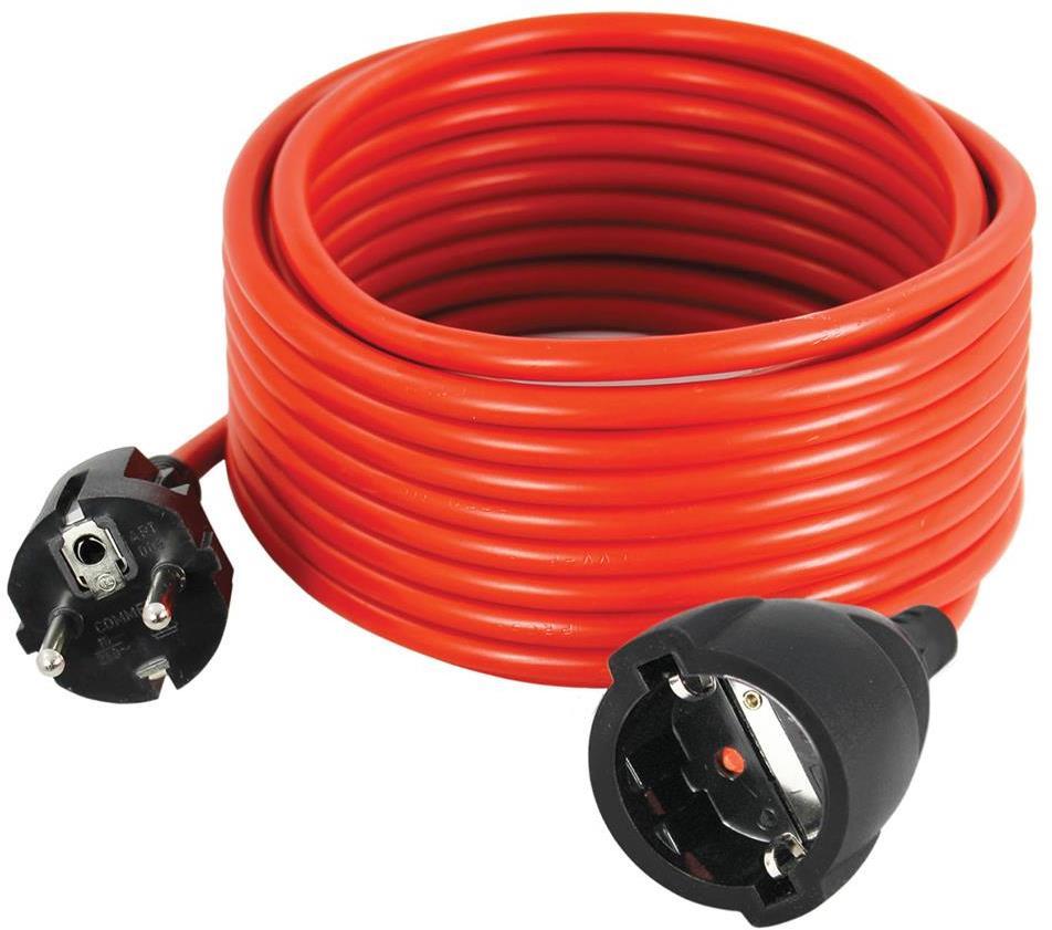 Удължител 20 метра кабел H05VV-F 3G1мм2 червен Commel | JAR Computers Удължител 20 метра кабел H05VV-F 3G1мм2 червен Commel