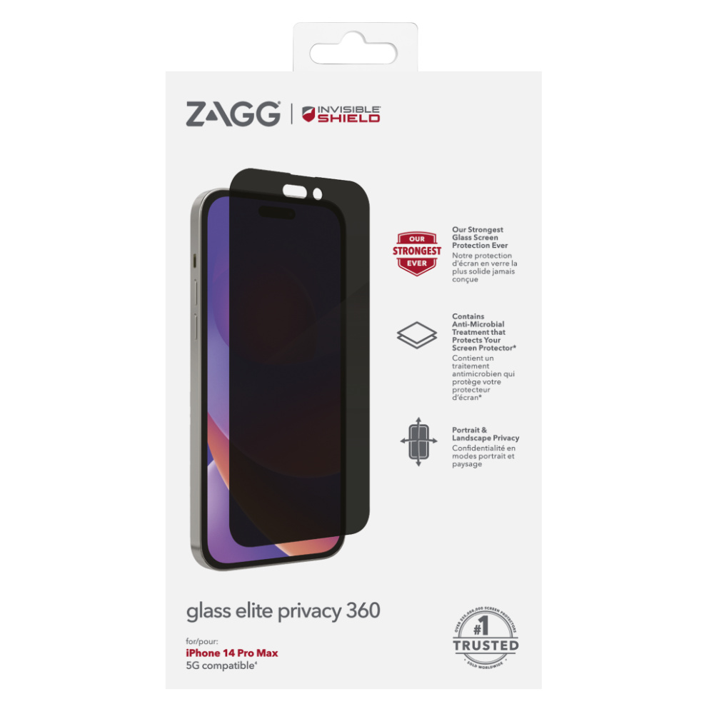 Защитно стъкло InvisibleShield за iPhone 14 Pro Max Glass Elite Privacy 360 AM Case Friendly Screen | JAR Computers Защитно стъкло InvisibleShield за iPhone 14 Pro Max Glass Elite Privacy 360 AM Case Friendly Screen