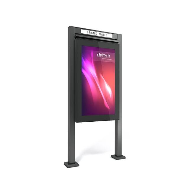 Cletech M5D Double Sided Outdoor Totem Enclosure Portrait 75" Black | JAR Computers Cletech M5D Double Sided Outdoor Totem Enclosure Portrait 75" Black