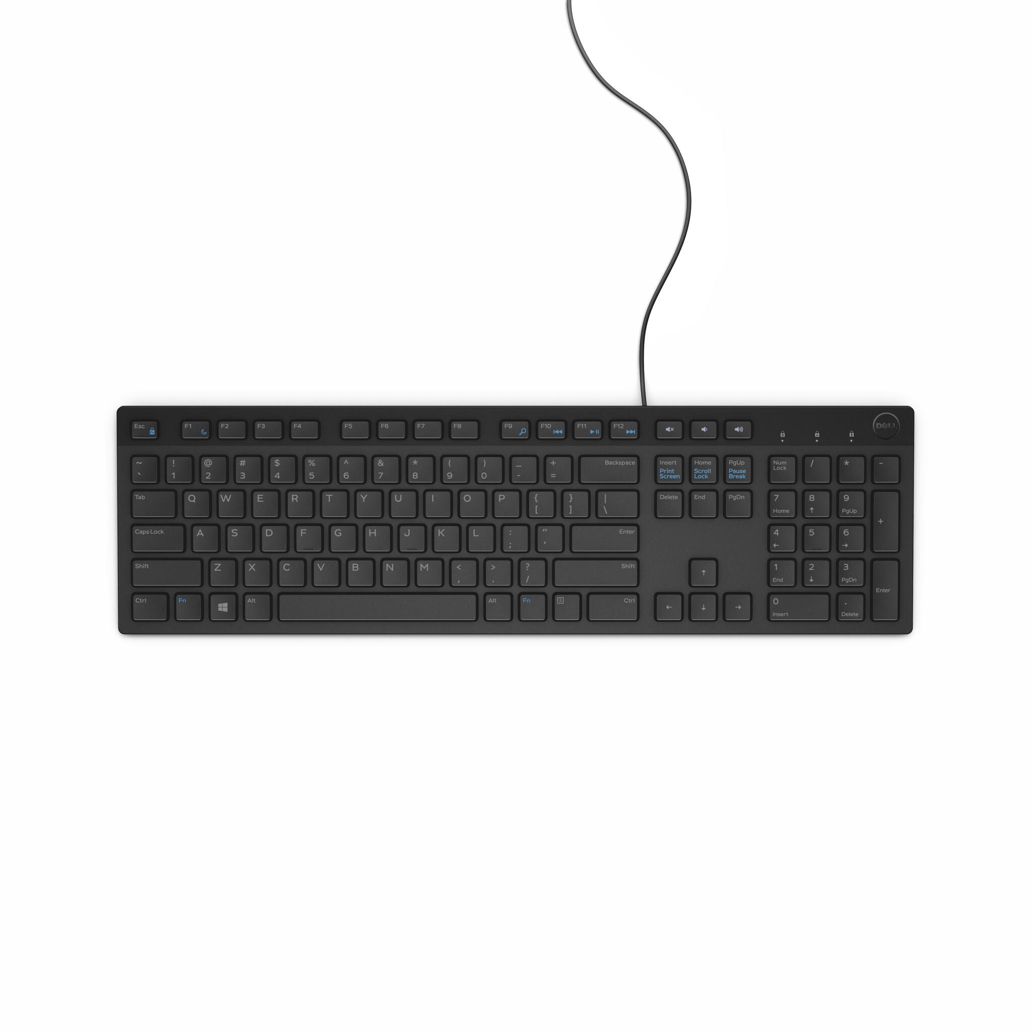 DELL KB216 клавиатура За домашно ползване USB QWERTZ Немски Черен