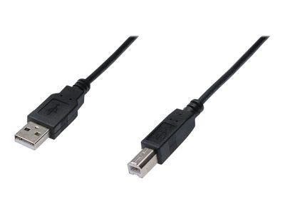 КАБЕЛ USB DIGITUS - USB-A to USB-B - 1,8 m - Black - PN AK-300102-018-S | JAR Computers КАБЕЛ USB DIGITUS - USB-A to USB-B - 1,8 m - Black - PN AK-300102-018-S