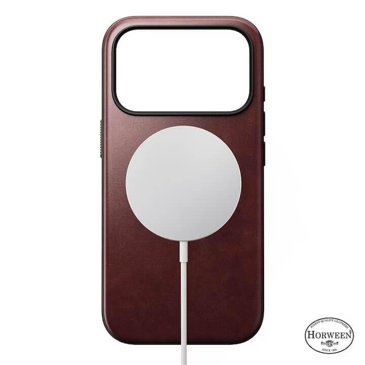 Кожен (естествена кожа) кейс с MagSafe за iPhone 17 Pro - Nomad Modern Horween Leather MagSafe Case (бордо) | JAR Computers Кожен (естествена кожа) кейс с MagSafe за iPhone 17 Pro - Nomad Modern Horween Leather MagSafe Case (бордо)
