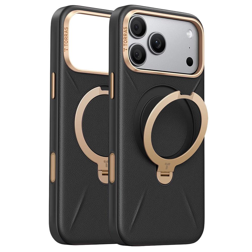Кожен кейс с MagSafe и вградена поставка за iPhone 18 Pro Max, iPhone 17 Pro Max - Torras Ostand Q3 VegSkin MagSafe Case (black) | JAR Computers Кожен кейс с MagSafe и вградена поставка за iPhone 18 Pro Max, iPhone 17 Pro Max - Torras Ostand Q3 VegSkin MagSafe Case (black)