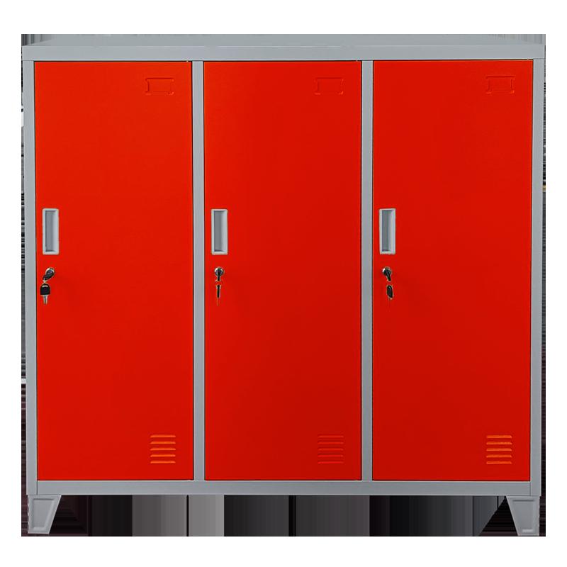 Метален шкаф Carmen CR-1603 E JZ - сив-червен