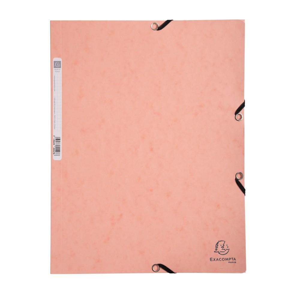 Папка с ластик и 3 капака EXACOMPTA AQUAREL, A4, Genuine картон 400 г, корал | JAR Computers Папка с ластик и 3 капака EXACOMPTA AQUAREL, A4, Genuine картон 400 г, корал