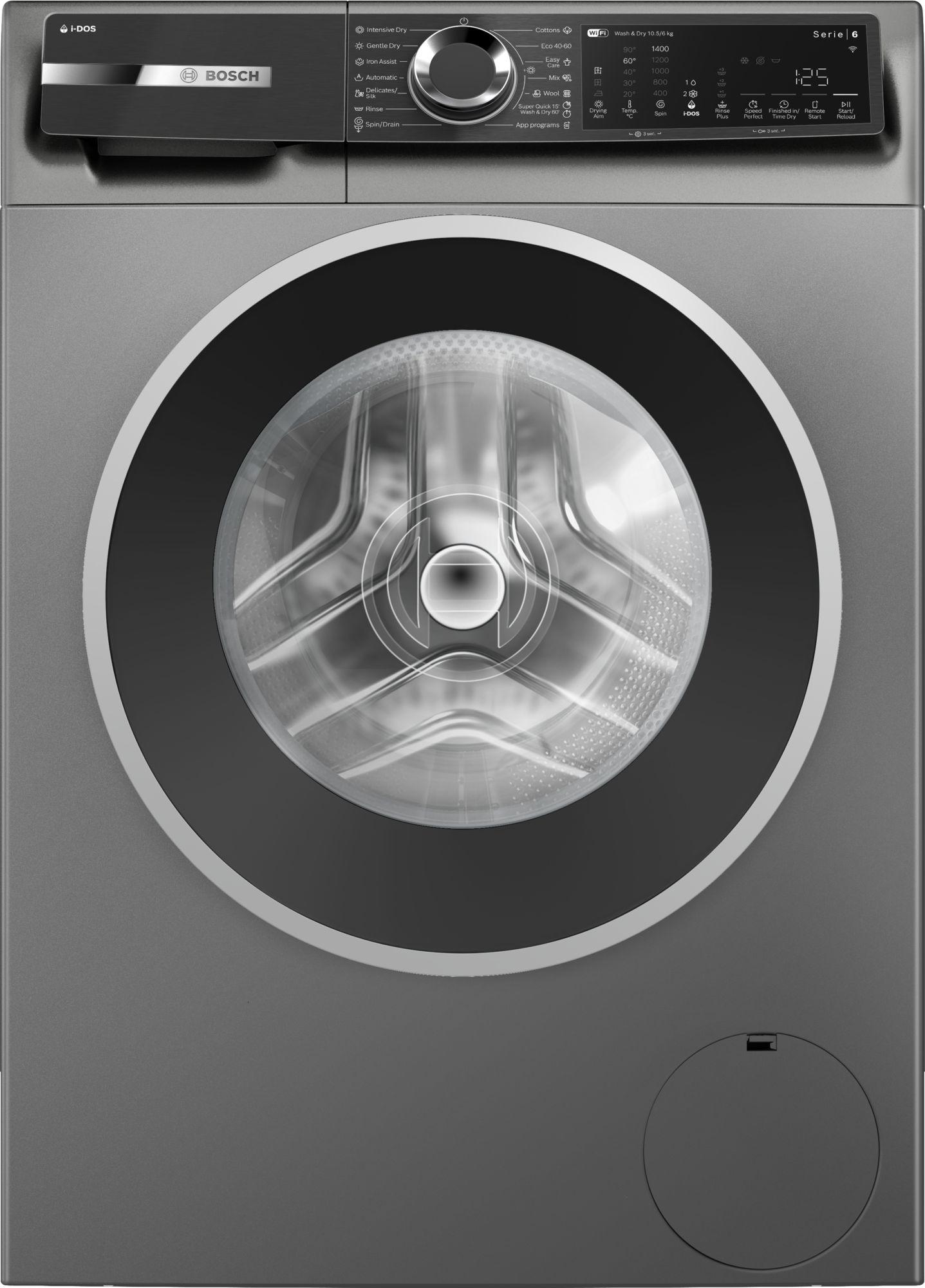 Пералня със сушилня Bosch WNG254ARBY , 10.50 kg, 1400 об./мин., 6 kg, D , Inox