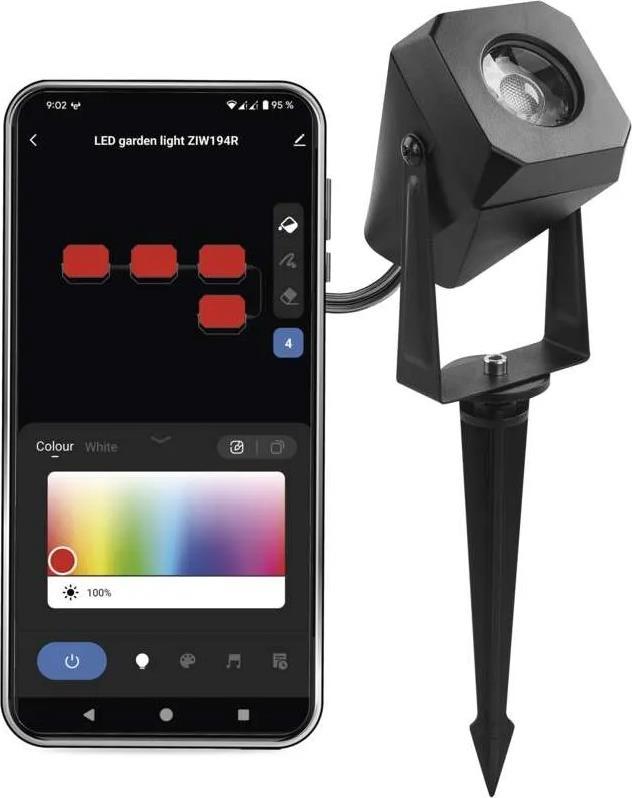 Прожектор допълнителен LED 1.5W RGBIC 100lm 20000h IP65 черен Wi-Fi GoSmart EMOS | JAR Computers Прожектор допълнителен LED 1.5W RGBIC 100lm 20000h IP65 черен Wi-Fi GoSmart EMOS