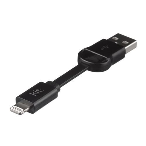 Сертифициран Lightning кабел, тип ключодържател за всички устройства с Lightning порт - Kit Keyring Lightning Cable (черен) | JAR Computers Сертифициран Lightning кабел, тип ключодържател за всички устройства с Lightning порт - Kit Keyring Lightning Cable (черен)