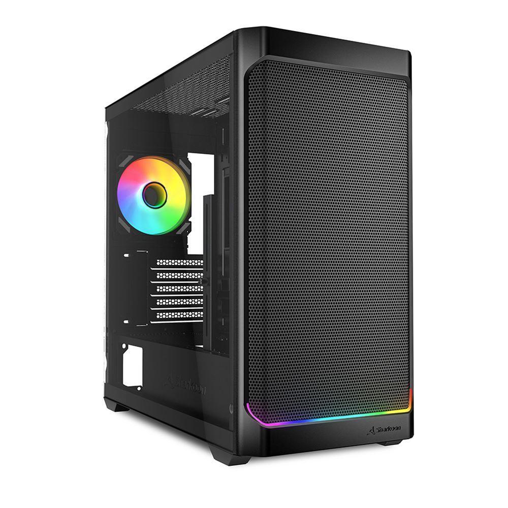 Sharkoon MK4 RGB  (schwarz, Tempered Glass)
