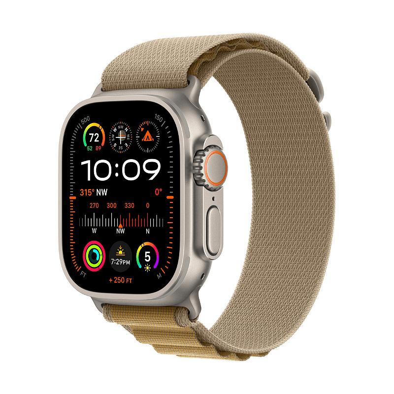 Смарт часовник Apple Watch Ultra 2 49mm Natural/Tan Alpine M mx4f3 , 1.92 , Apple S9 SiP 64-bit Dual Core , 64 , 49.00