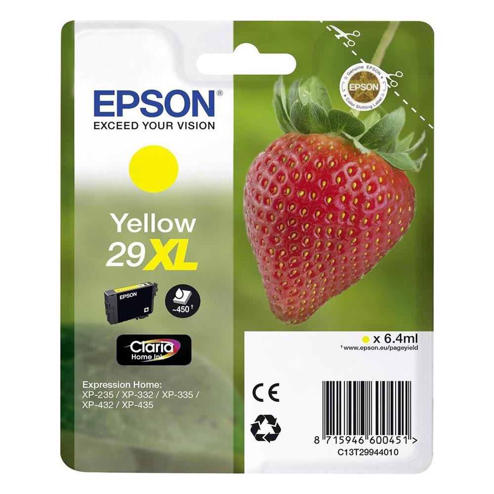 XP 235/332/335/432/435 SERIES 29 INK CRTR YELLOW XL (EPST299440)