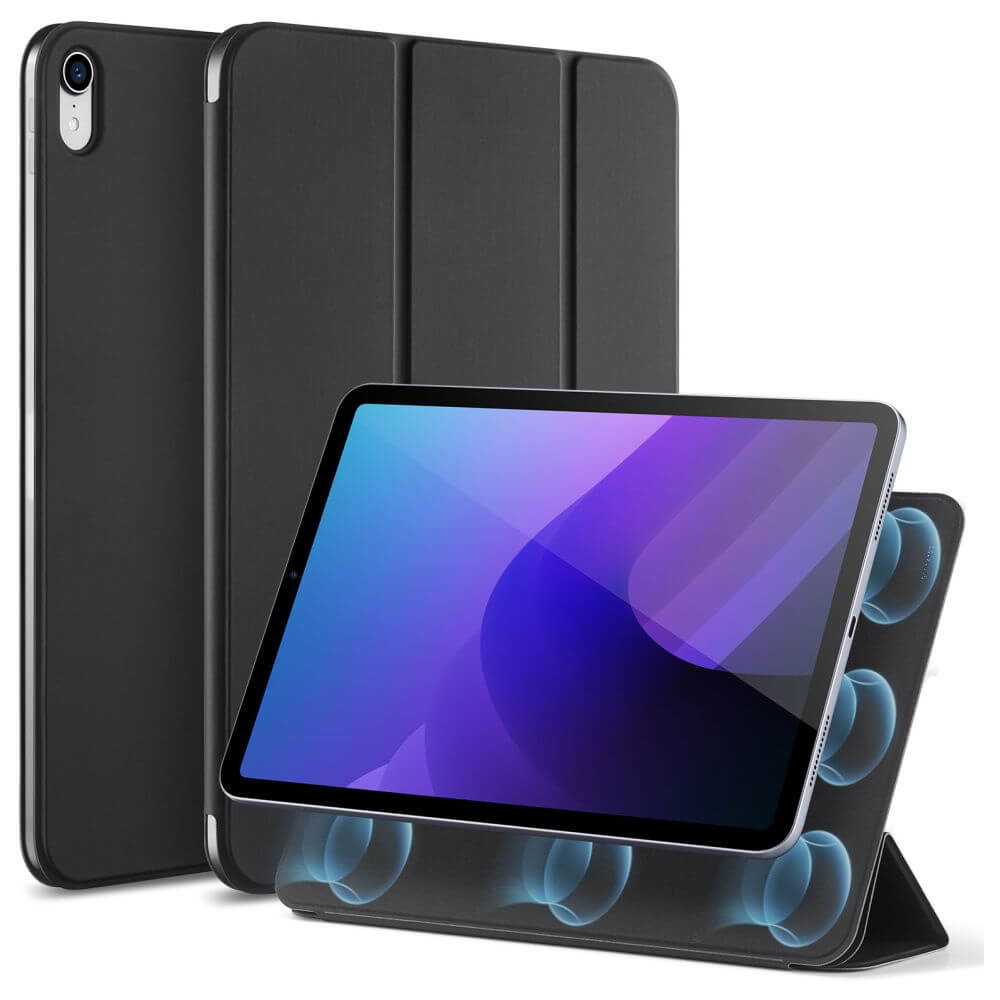 ESR Rebound Magnetic Case - магнитен полиуретанов калъф с поставка за iPad 10 (2022) (черен)