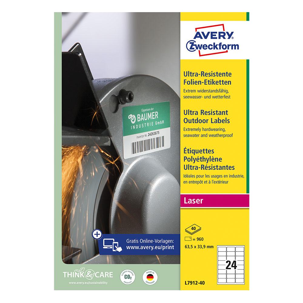 Етикети Avery 63.5/33.9 Супер 24ет 40л