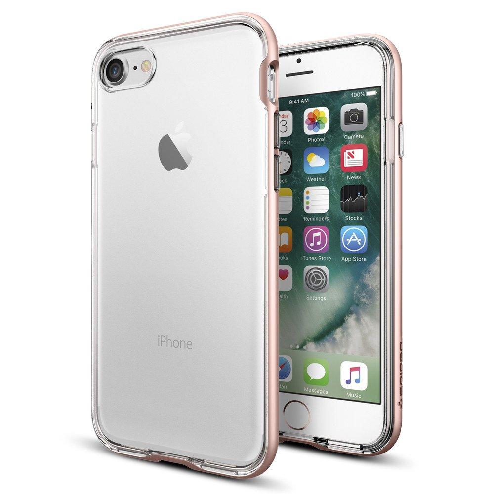 Хибриден кейс с висока степен на защита за iPhone 8, iPhone 7 - Spigen Neo Hybrid Case Crystal (прозрачен-розово злато) | JAR Computers Хибриден кейс с висока степен на защита за iPhone 8, iPhone 7 - Spigen Neo Hybrid Case Crystal (прозрачен-розово злато)
