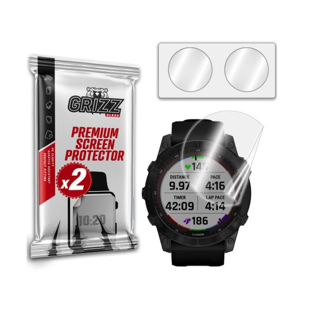 Хибридно защитно покритие за дисплея на Garmin Fenix 7X (2 броя) - GrizzGlass CeramicFilm Screen Protector (прозрачно) | JAR Computers Хибридно защитно покритие за дисплея на Garmin Fenix 7X (2 броя) - GrizzGlass CeramicFilm Screen Protector (прозрачно)