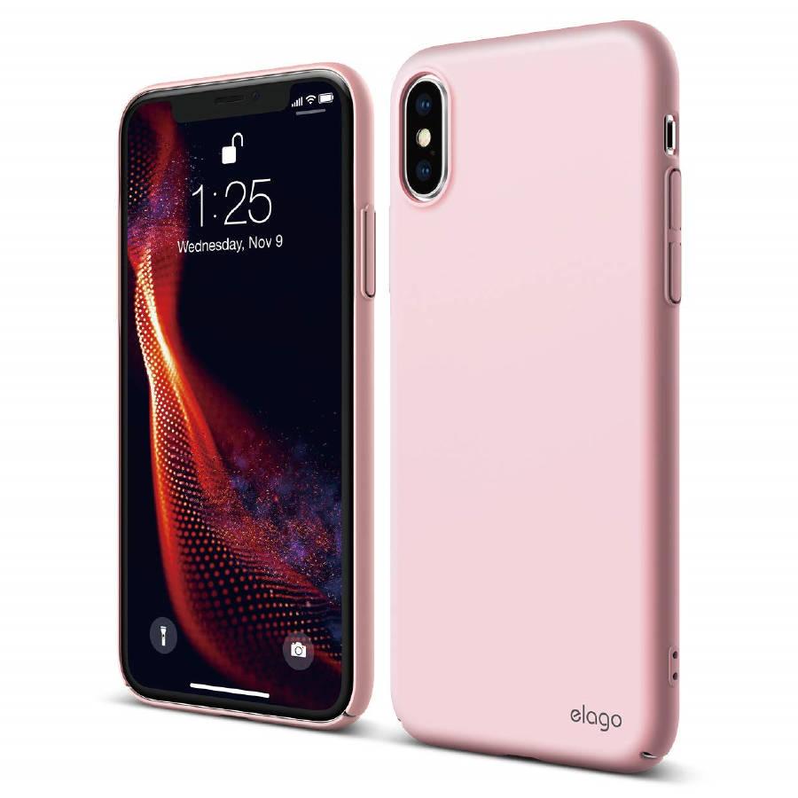 Качествен поликарбонатов кейс за iPhone XS - Elago Slim Fit Case (розов) | JAR Computers Качествен поликарбонатов кейс за iPhone XS - Elago Slim Fit Case (розов)
