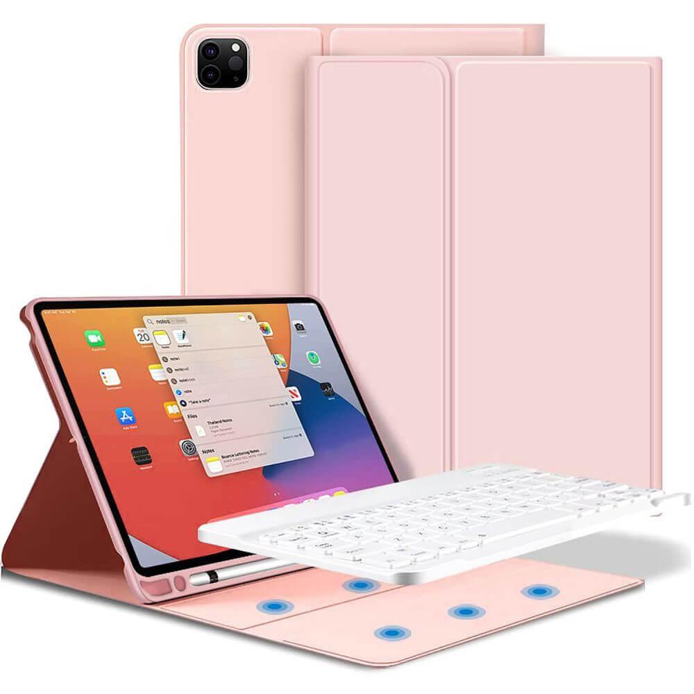 Кожен калъф и безжична блутут клавиатура за iPad Pro 11 M2 (2022), iPad Pro 11 M1 (2021), iPad Pro 11 (2020) - Tech-Protect SC Pen Case and Bluetooth Keyboard (розов) | JAR Computers Кожен калъф и безжична блутут клавиатура за iPad Pro 11 M2 (2022), iPad Pro 11 M1 (2021), iPad Pro 11 (2020) - Tech-Protect SC Pen Case and Bluetooth Keyboard (розов)