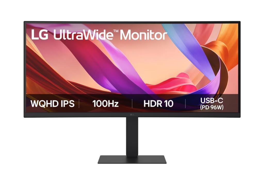 LG 34U650A-B, 34" UltraWide  21:9, IPS, Curved, 100 Hz, 5ms, 1000:1, 300cd/m2, WQHD 3440x 1440, sRGB 99%, HDR 10, HDMI, DisplayPort, USB-C, PD- 96 W, DP, Reader mode, Dynamic Action Sync, PIP, PBP, Tilt, Height (Range), Pivot, Speacers 2x7W, LG Switch, B