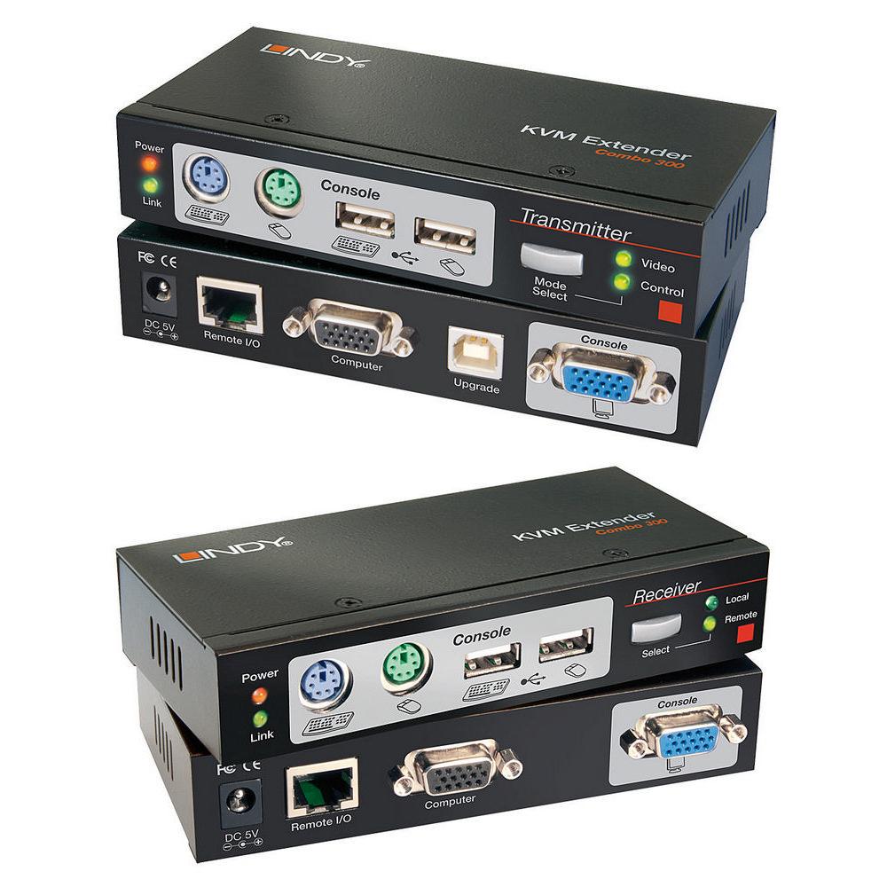 LINDY LNY-39378 :: VGA, USB & PS/2 KVM екстендър, Cat. 6, 300.0 м | JAR Computers LINDY LNY-39378 :: VGA, USB & PS/2 KVM екстендър, Cat. 6, 300.0 м