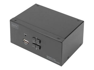 Мрежов комутатор DIGITUS DS-12862 - KVM / audio / USB switch - 2 ports